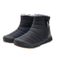 thumbnail image 2 of LSLJS Men Shoes Solid Color Winter Keep Warm Woolen Casual Zipper Short Boots, Men's Snow Boots, 2 of 9