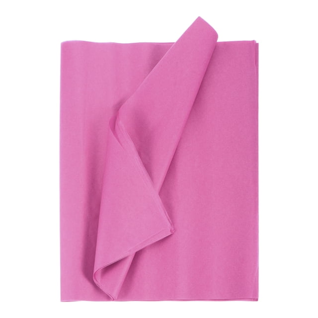 Unique Bargains 24 Sheets Tissue Paper 14" x 20", Dark Rose Red tissue paper crafted from wood pulp and balloon flower material. These soft, flexible sheets are easy to cut or fold, perfect for gift bags, holiday wrapping, craft projects, and party decorations.