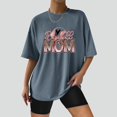 thumbnail image 2 of EQWLJWE Hauts d'Été pour Femmes Hauts pour Femmes en Liquidation Chemises d'Été Aguichant pour Femmes Col Rond Manches Courtes Hauts Imprimés Blouse Régulière, 2 of 5
