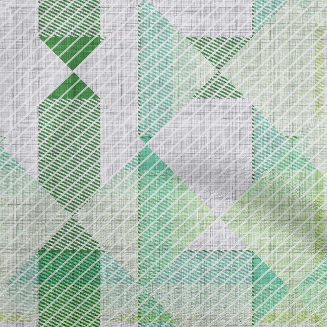oneOone Rayon Green Fabric Check Craft Projects Decor Fabric Printed By The Yard 56 Inch Wide