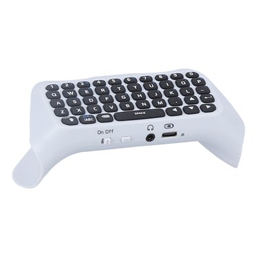 Wireless Controller Keyboard, for Play-station, Blue tooth3.0 Mini Portable Gamepad Chatpad with Builtin Speaker 3.5MM A udio Jack Play-station 5Voice Chat Board Messaging and Gaming Live Chat