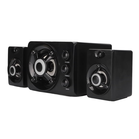 Multimedia Speaker, Mini 2.1 System USB Powered Speakers Stereo for Gaming for PC New Black,New White