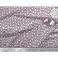 thumbnail image 3 of Soimoi Moss Georgette Fabric Cat Animal Print Fabric by The Yard 42 Inch Wide, 3 of 3