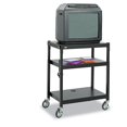 thumbnail image 1 of Pemberly Row Black Steel Adjustable Height Mobile Media Cart in Black, 1 of 3