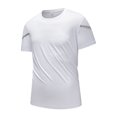 thumbnail image 1 of LNWUY Men's Plus Size Short Sleeve UPF 50+ T-Shirt Quick Dry Rash Guard Athletic Running Swim Top Tee Performance Water Shirts White M, 1 of 7