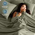 thumbnail image 3 of Bare Home Premium 1800 Collection 4-Piece Bed Sheet Set, Full-XL, Sage, 3 of 10