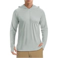 thumbnail image 1 of QIPOPIQ Chandails à Capuchon UPF 50+ pour Hommes Maillot Dermoprotecteur Manches Longues Protection Solaire SPF Chandail de Natation UV pour Course Randonnée Pêche Liquidation, 1 of 2