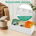 thumbnail image 3 of MesaSe Tea Bag Organizer Black Wooden Tea Bag Holder  Tea Storage Containers with 3 Slots  Sugar Packet Holder  Tea Bag Caddy Box for Countertop, 3 of 10