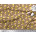 thumbnail image 3 of Soimoi Poly Georgette Fabric Cup,Plate & Chick Cartoon Print Fabric by the Yard 42 Inch Wide, 3 of 3