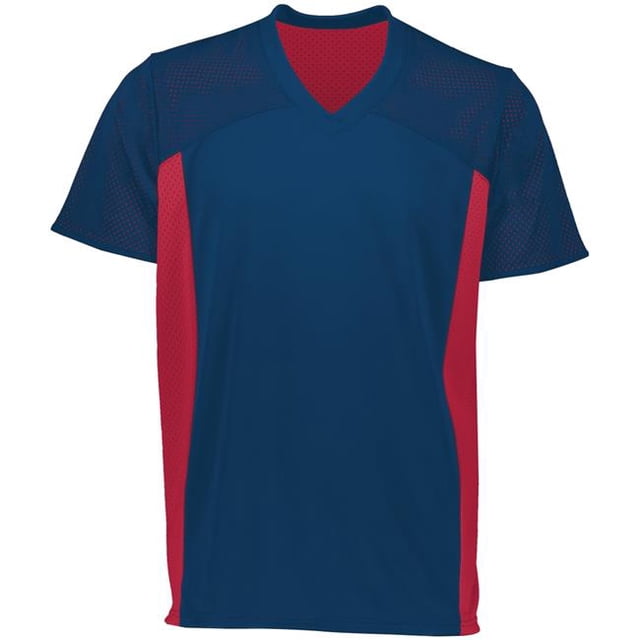 ASI 264.S20.XL Chandail de Football Réversible pour Adulte avec Drapeau, Bleu Marine et Écarlate - Très Grand