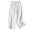 White, variant on Cameland Women Summer Cotton And Linen Trousers Elastic Waist Casual Straight Cropped Pants with Pockets