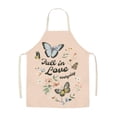thumbnail image 2 of Special Offer! Easter Home Printing Linen Imitation Apron Kitchen Fouling Multi Functional Apron, 2 of 3