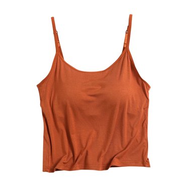 Cameland Top for Women Women's Camisole Tops with Built in Bra Vest Padded Slim Fit Tank Tops