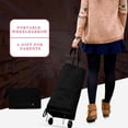 thumbnail image 2 of Bins for Cube Storage Foldable Shopping Cart Portable Shopping Bag Stair Climbing Grocery Cart with Wheels Removable Bag Waterproof Large Capacity Utility Cart, 2 of 7