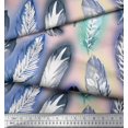 thumbnail image 3 of Soimoi Viscose Chiffon Fabric Leaves & Feather Print Fabric by the Yard 42 Inch Wide, 3 of 3