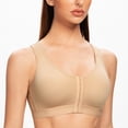 thumbnail image 3 of MELENECA Soutien-Gorge Posture Sans Armatures à Fermeture devant pour Femme Amande 46B, 3 of 4