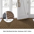 thumbnail image 2 of ANTPOP Runner Rug Non-slip Accent Rugs Washable Hallway Durable Polypropylene Indoor Outdoor with Rubber Backing for Entryways Kitchens Bedrooms , 2' x 6', Checkred Brown, 2 of 7