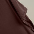 thumbnail image 4 of FRSASU T-Shirt de Sommeil Uni pour Femme Haut de Pyjama à Col en V Café, 4 of 8