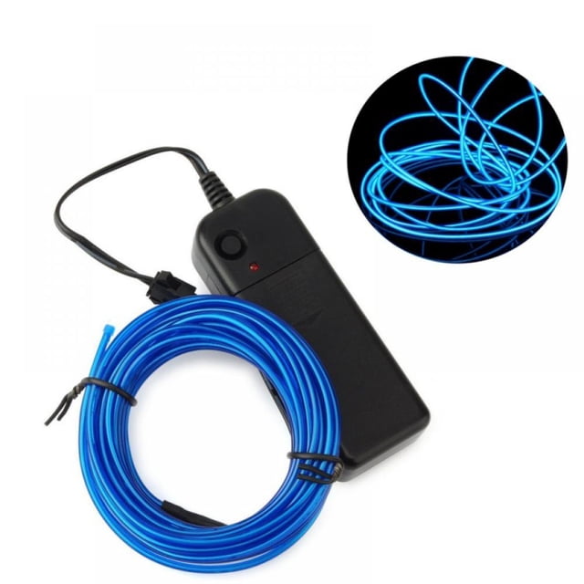 5M 12V LED Car Strip Lights Waterproof Flexible Neon EL Wire Lights for Parties Decoration