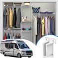 thumbnail image 2 of 1 Pack Wire Shelf End Bracket - White Plastic - Wall Mount - Closet Shelves - Screws Included - Durable, 2 of 6