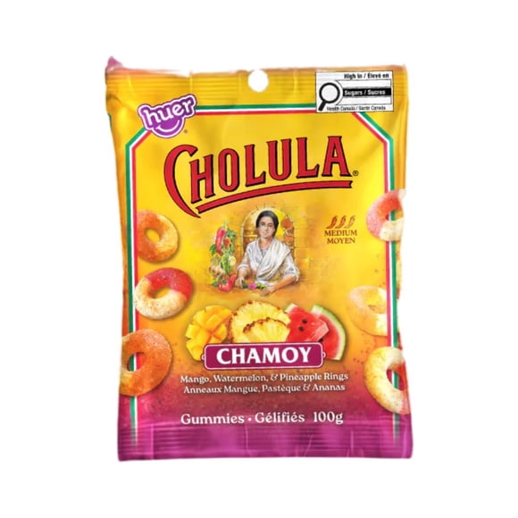 Huer, Cholula Chamoy, Spicy Fruity Rings, 100g, Bag, Peanut and Tree Nut Free