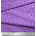 thumbnail image 2 of Soimoi Purple Cotton Duck Fabric Octagon Art Geometric Decor Fabric Printed Yard 56 Inch Wide, 2 of 5