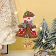 thumbnail image 5 of 2PCS Christmas Tree Decorations Christmas Sitting Santa Clause Ornament Hanging Christmas Tree Decoration Pendants  Small Bell Figurines Home Decoration For Christmas, 5 of 5