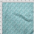 thumbnail image 4 of oneOone Cotton Cambric Turquoise Blue Fabric Florals Craft Projects Decor Fabric Printed By The Yard 56 Inch Wide, 4 of 4