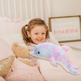 thumbnail image 4 of Drppepioner Jouet en Peluche Mignon Coloré Poupée Dolphin Poupée Dolphin Colorée Oreiller de Sommeil, 4 of 5