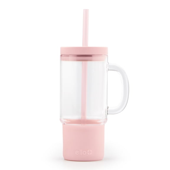 Ello Nova 18 oz Glass Travel Mug with Straw