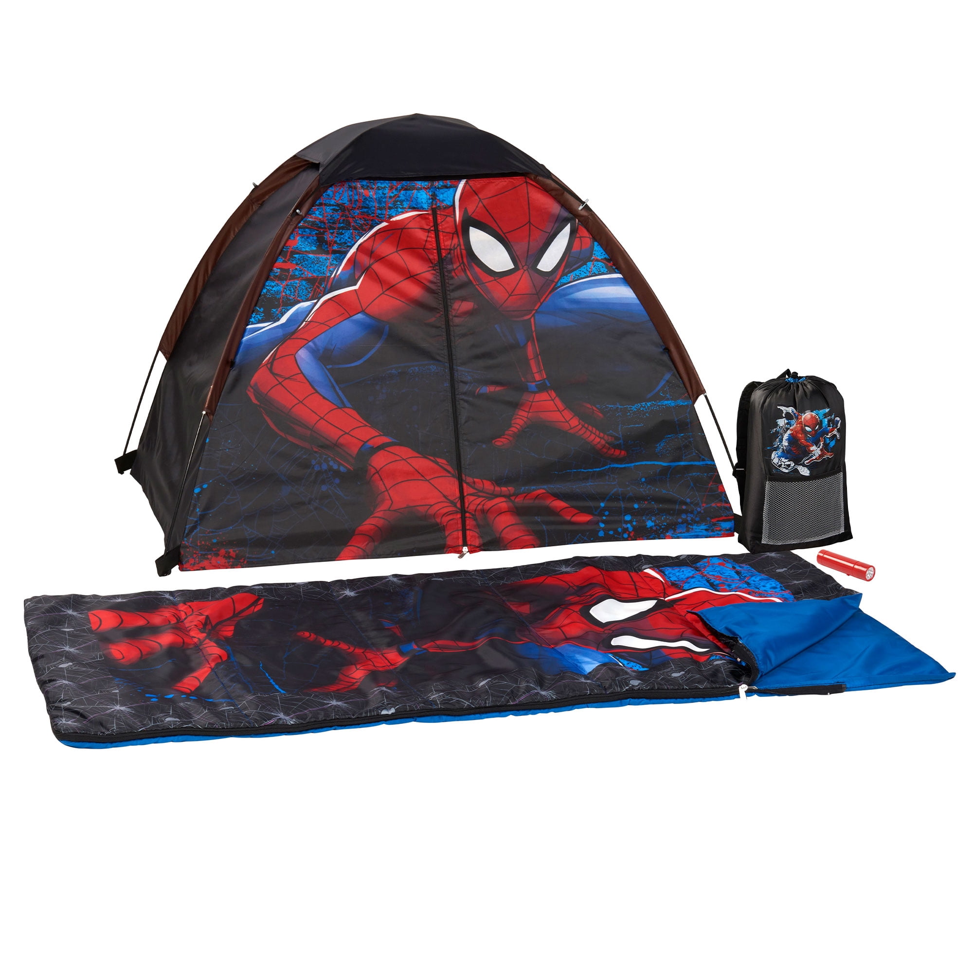 Exxel Marvel Spiderman Outdoors Kids Camping Set with Tent and