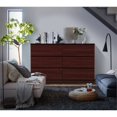 thumbnail image 3 of Hodedah Modern 6-Drawers Engineered Wood Bedroom Dresser in Mahogany, 3 of 7