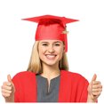 thumbnail image 2 of GDREDA Womens Hat Graduation Hat School Unisex Student Graduation Cap For Adult，Red, 2 of 4