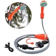 thumbnail image 4 of relayinert ABS Camping Essentials Rechargeable And Portable Outdoor Shower Stay Clean On Adventures Compact black orange, 4 of 6