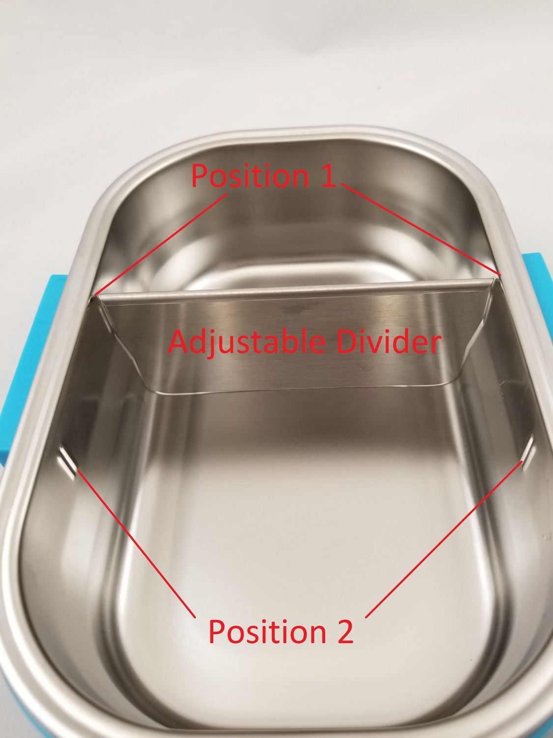 Tedemei Stainless Steel Insulated Lunch Box 980ml with Adjustable Compartment in Green.