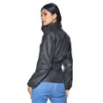 thumbnail image 2 of Chemise en Cuir Noire pour Femme, 2 of 5