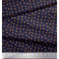 thumbnail image 2 of Soimoi Rayon Crepe Fabric French Horn Musical Instrument Print Fabric by The Yard 46 Inch Wide, 2 of 3