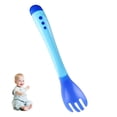 thumbnail image 1 of WIFKLSIIPG 2PCS kids Temperature Sensing Tableware Set Utensil Toddler Dinnerware Cutlery Cartoon Food Feeding Spoon Fork, 1 of 5