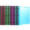 thumbnail image 1 of MAKHISTORY Telescoping 3 Ring Binder-12PCS, Flexible Binder with Customized Front Cover+Clear Catalog Pocket+3 Round Rings, Flat Writing Binder, 4 Bright Colors, 1 of 6