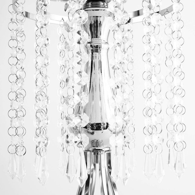 Baohd Candle Holder Candlestick Centerpiece for Table Hotel Wedding Silver Small
