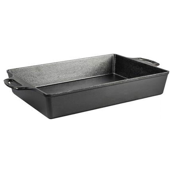 Lodge 6033345 16.5 x 2.38 in. Casserole Pan, Black - Pack of 2