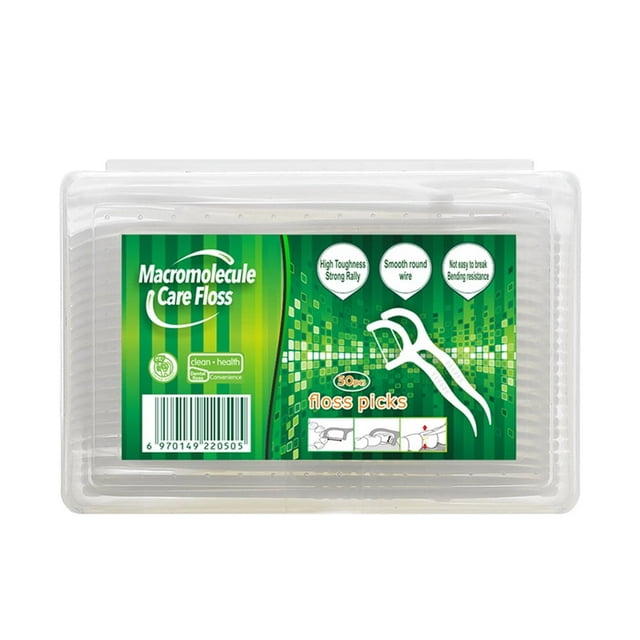 1/5 Box 50Pcs Dental Cleaning Floss Picks Oral Care Teeth Toothpicks Sticks