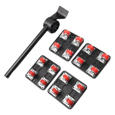 GUOOL Outils de Déménagement Portables Déménageur Facile à Déplacer Rouleau pour Meubles Outil de Transport Système Sûr pour Maison Boutique Garage Bureau Déménageur de Meubles Carré