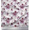 thumbnail image 1 of Soimoi Rayon Fabric Leaves & Rose Flower Printed Fabric 1 Yard 56 Inch Wide, 1 of 3
