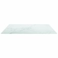 thumbnail image 2 of vidaXL Table Blanche 80x80 cm 6 mm Verre Trempé avec Design Marbre, 2 of 4
