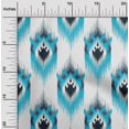 thumbnail image 2 of oneOone Rayon Turquoise Blue Fabric Asian Ikat Sewing Craft Projects Fabric Prints By Yard 56 Inch Wide-9605, 2 of 4