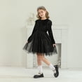 thumbnail image 3 of DuoJiaJ Ruffled Long Sleeved Dress Princess Party Performance Dress Children's Dress Starry Dress Size 11-12 Years, 3 of 5