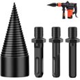 thumbnail image 2 of Wood Splitting Drill Bit, 42mm Firewood Splitter Drill Bit Set with 3 Handles, Hex Shank and Round Handle, Heavy Duty Log Splitter for Home, Camping, and Farm Use, 2 of 9