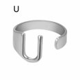thumbnail image 1 of CUITING Fashion Adjustable Initial Alphabet Letter A-Z Ring Finger Rings Women Jewellery-Silver C, 1 of 9