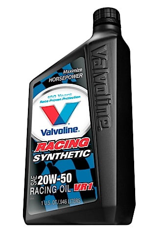 Valvoline Oil 679082 VR1 Racing Oil; SAE 20W-50; Synthetic; 1 Quart Bottle; Case Of 6
